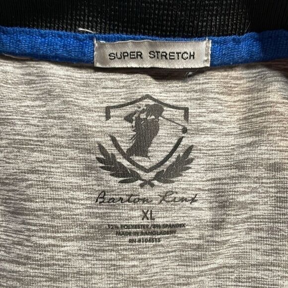Barton Linx men’s premium golf polo super stretch gray/black size XL - Picture 7 of 7